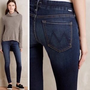 Mother Denim The Looker Skinny Twilight Whispers Y2K Low Rise Dark Jeans 27